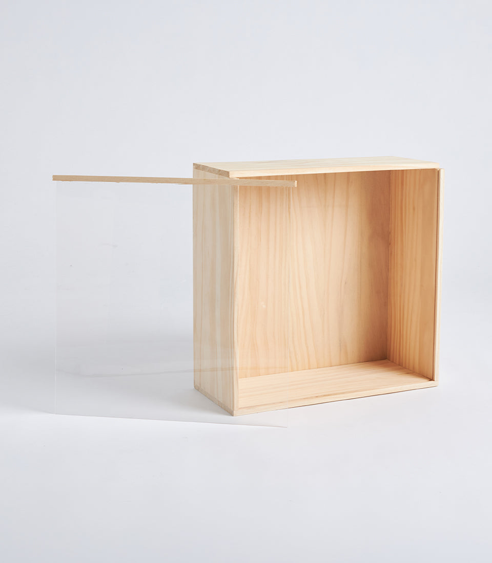 Natural Wood Four-Compartment Gift Box