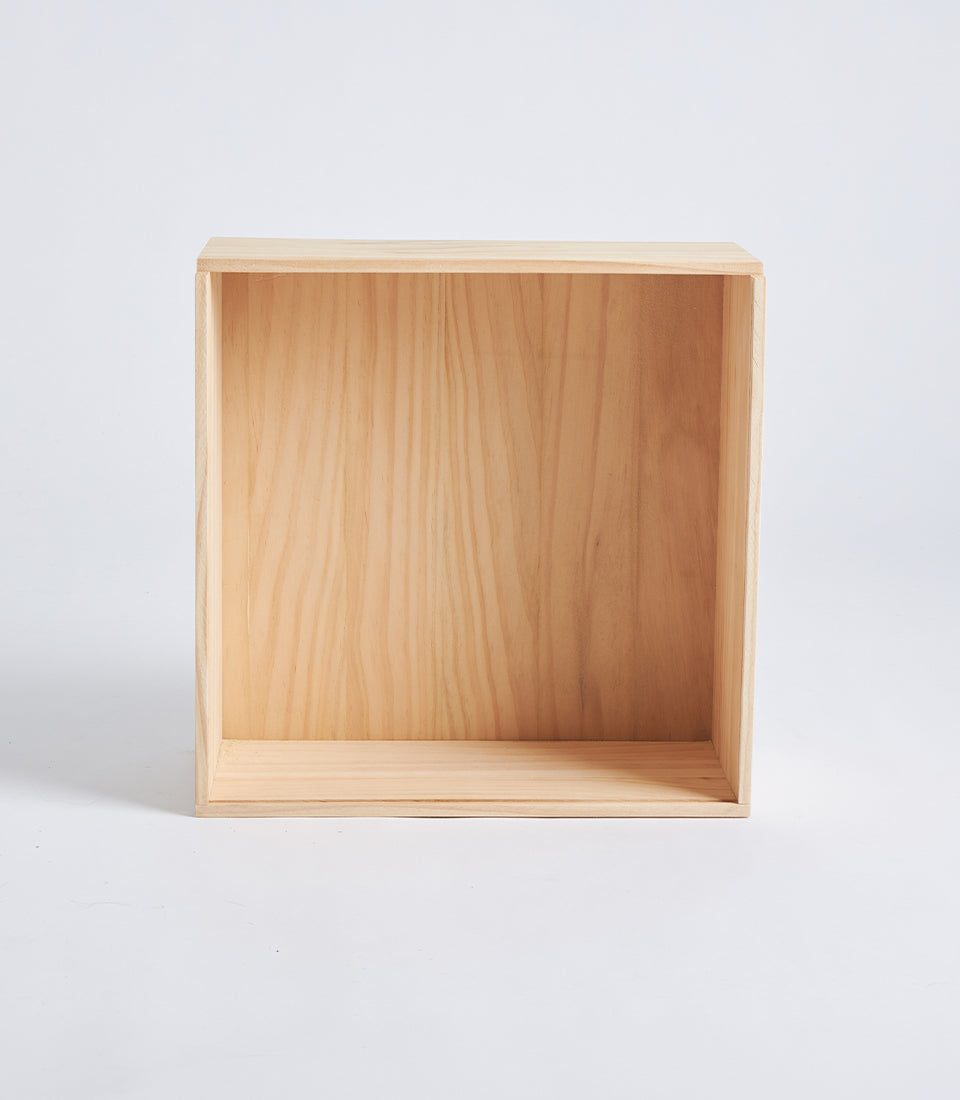 Natural Wood Four-Compartment Gift Box
