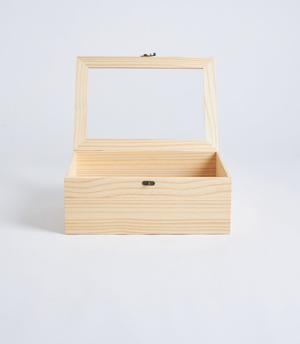Wood and Acrylic Lid Gift Storage Box
