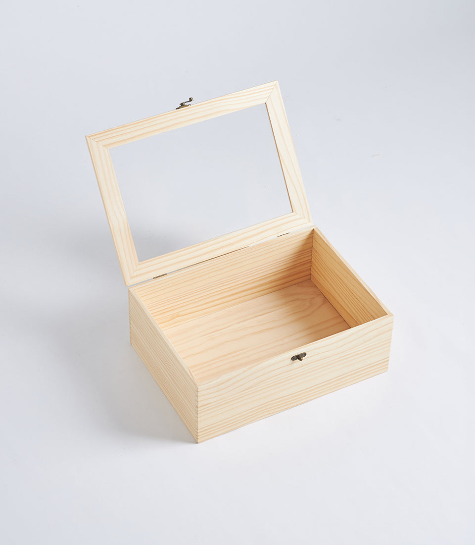 Wood and Acrylic Lid Gift Storage Box