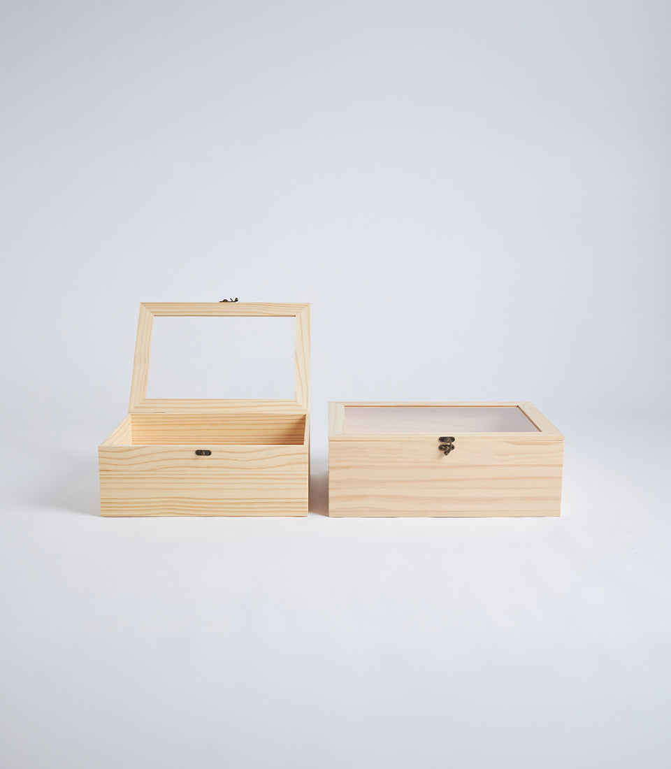 Wood and Acrylic Lid Gift Storage Box